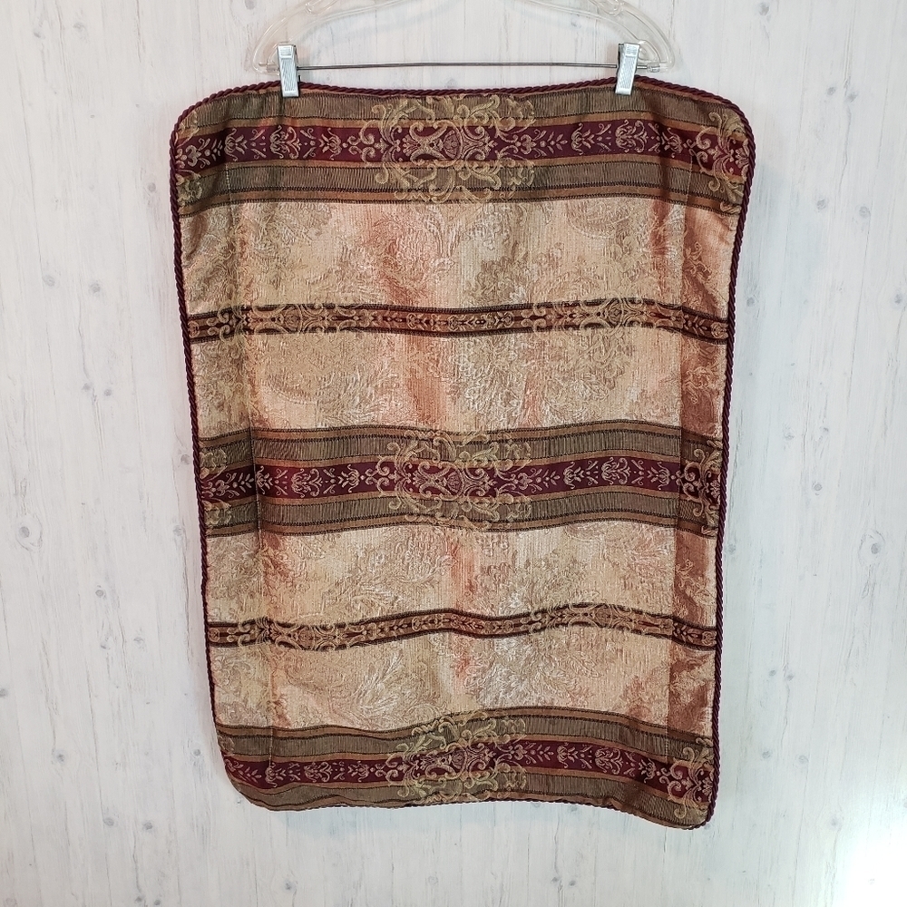 Croscill Pillow Shams Queen Size Tapestry Gold Burgundy